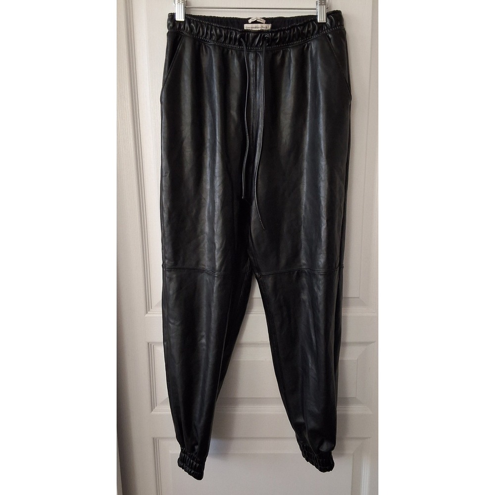 Abercrombie & Fitch S Vegan Leather Joggers Festival Punk Concert